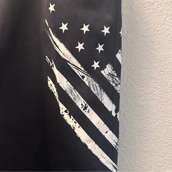 Gildan performance sweat pants black with American flag graphic mens size large - Picture 5 of 5